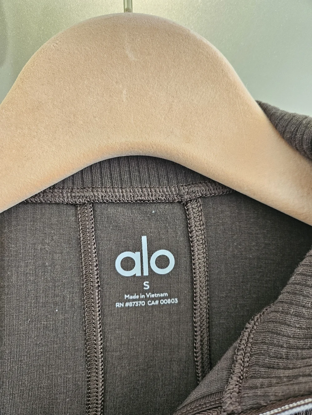 ALO Yoga Ribbed Half-Zip Bodysuit in Brown
